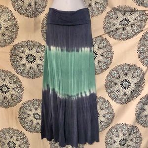 Tie dye maxi skirt